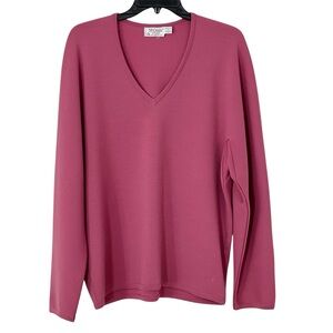 Vintage St. Croix Knits Zephyr Wool Sweater Large Mauve Pink Made in USA